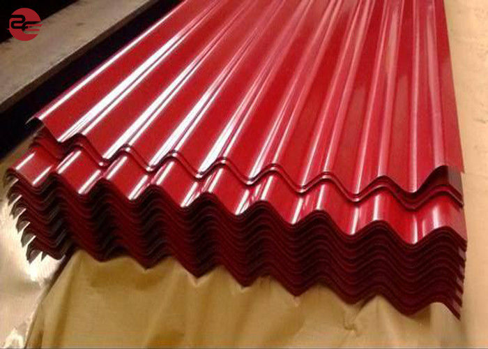 Coloree la hoja de acero galvanizada acanalada laminada en caliente revestida para cubrir la anchura de 762m m